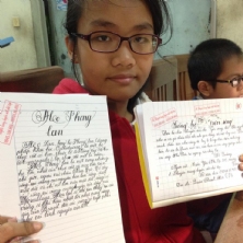 Lịch nghỉ NOEL - Giáng sinh 25-12- 2016 lớp Cô HẢI THANH luyện viết chữ đẹp